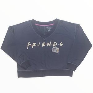 FRIENDS Size M Slate Grey Lightweight Sleepwear Sweatshirt